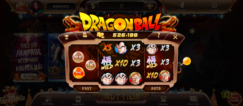 Soi cầu chơi Mini game Dragon Ball  